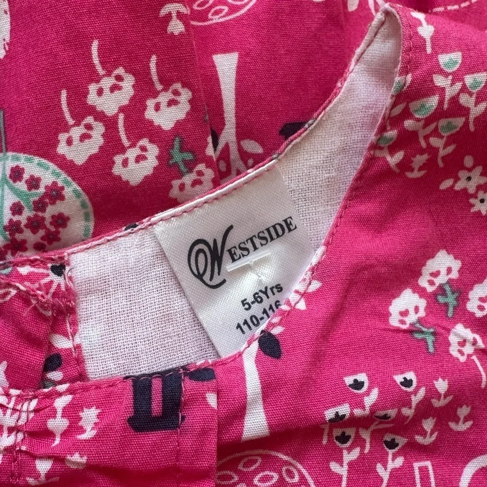 Westside Girls Pink Cottagecore House Floral Fit & Flare Dress 5-6Y